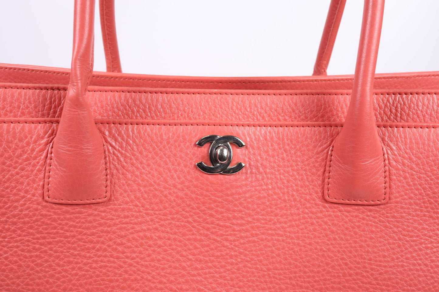 Chanel Cerf Executive Tote Coral
