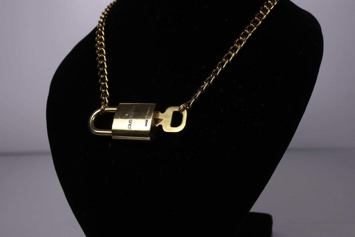 Louis Vuitton Lock and Key Cuban Choker Necklace