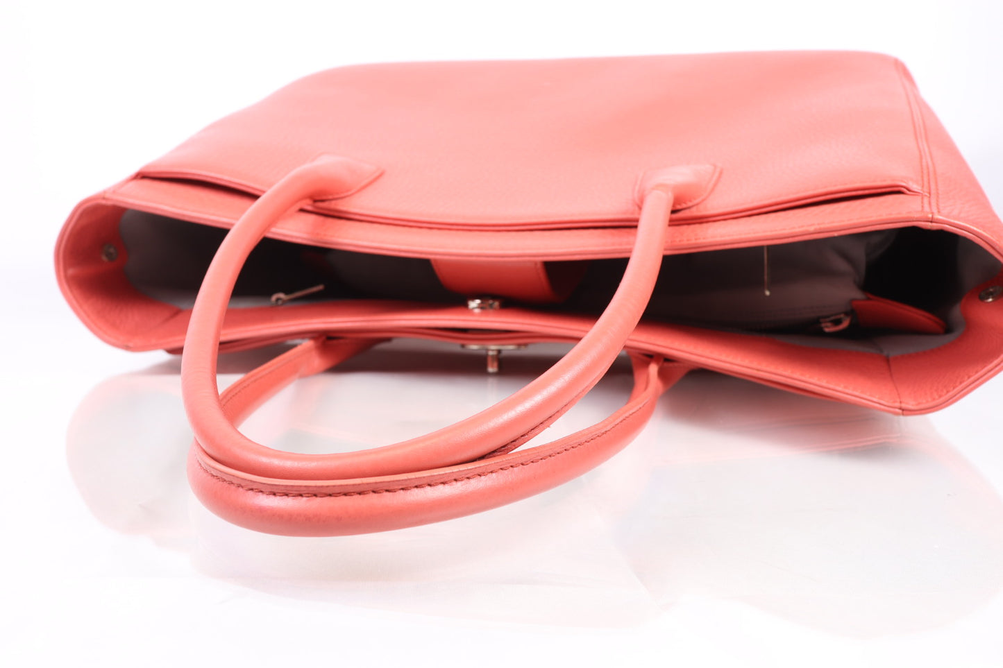 Chanel Cerf Executive Tote Coral