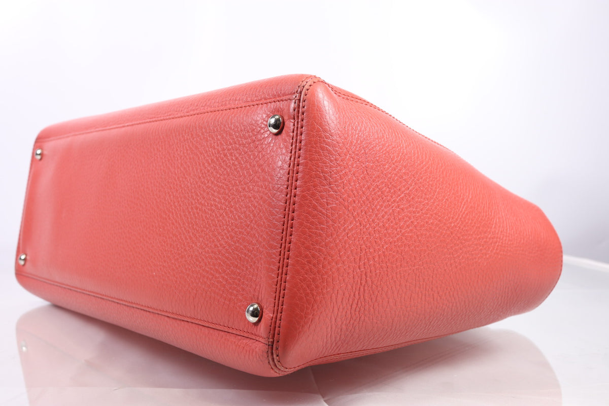 Chanel Cerf Executive Tote Coral