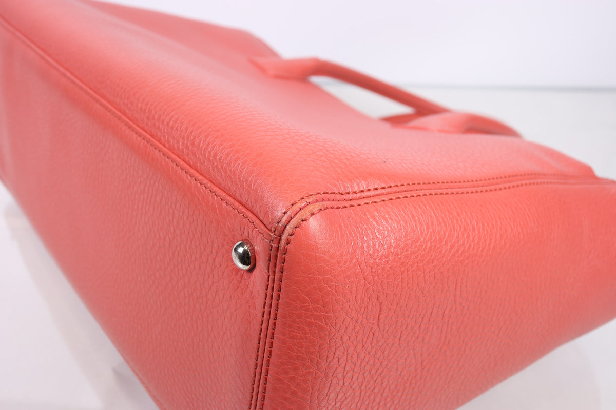 Chanel Cerf Executive Tote Coral