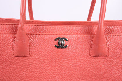Chanel Cerf Executive Tote Coral