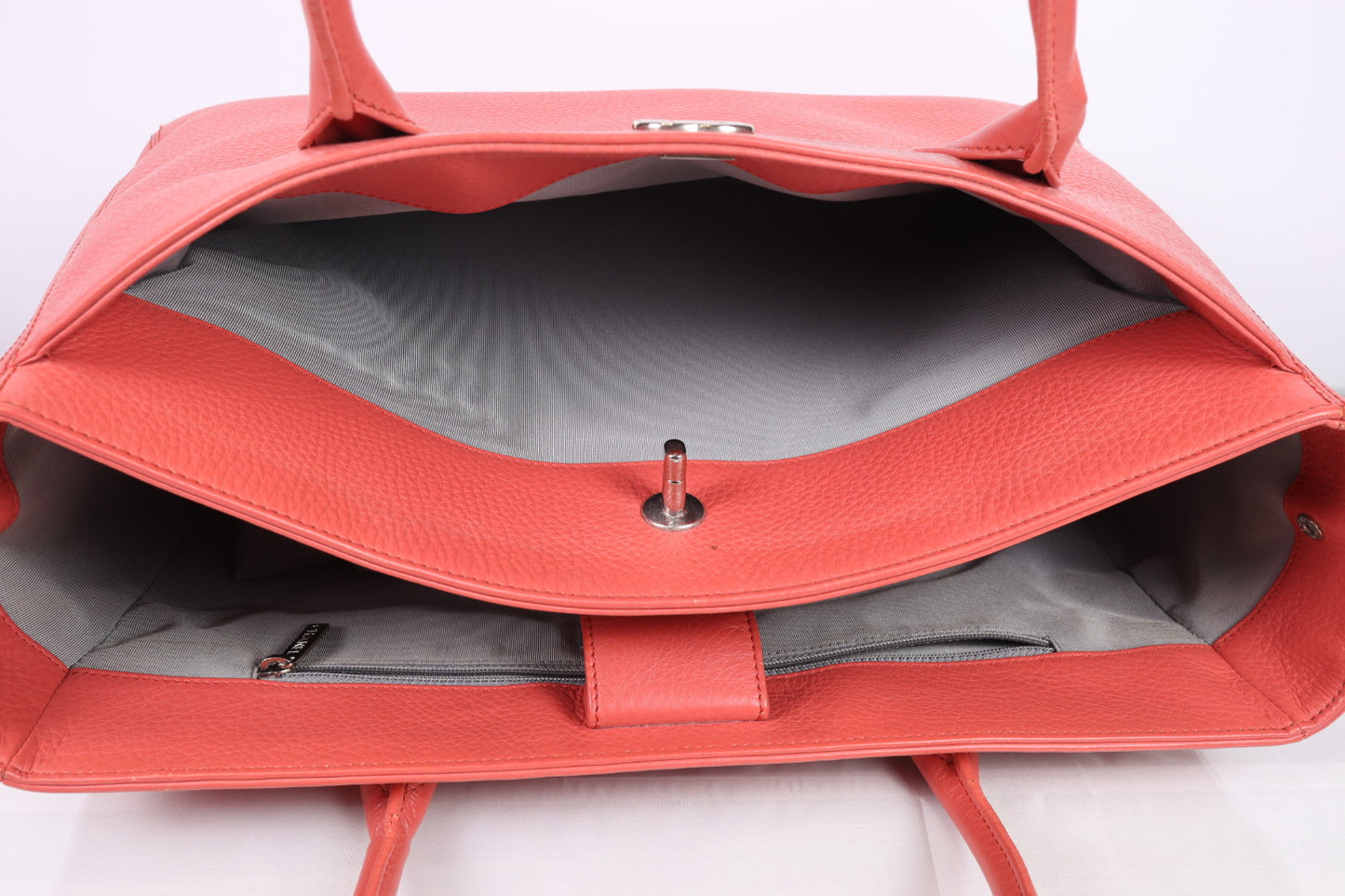 Chanel Cerf Executive Tote Coral