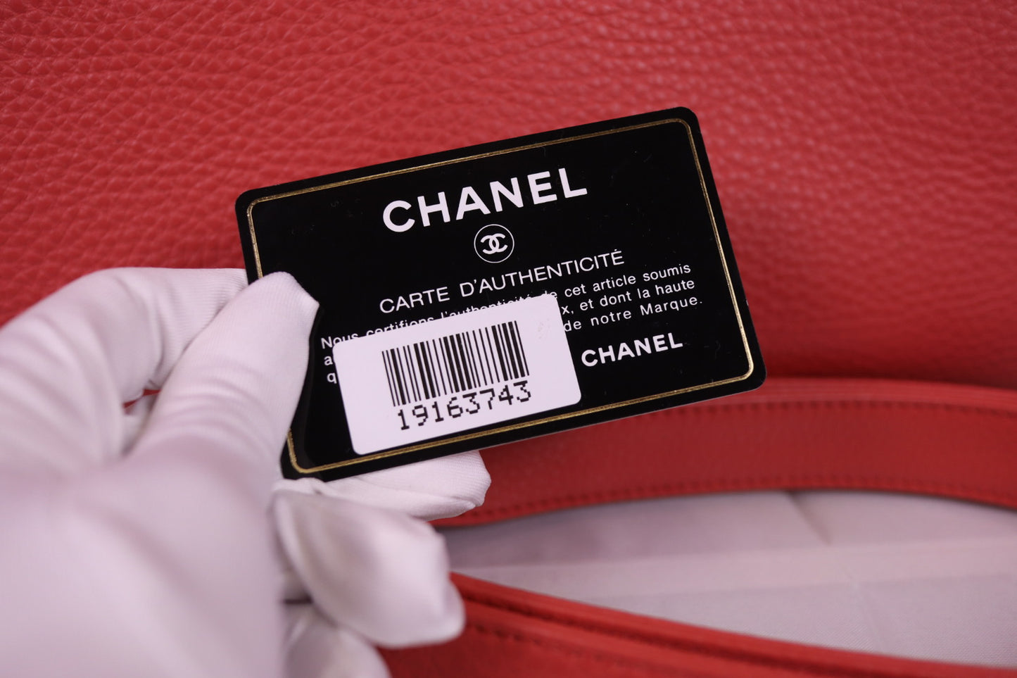 Chanel Cerf Executive Tote Coral