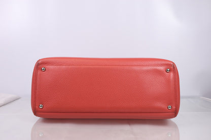 Chanel Cerf Executive Tote Coral