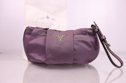 Purple Prada Tessuto Nylon Pouch Wristlet