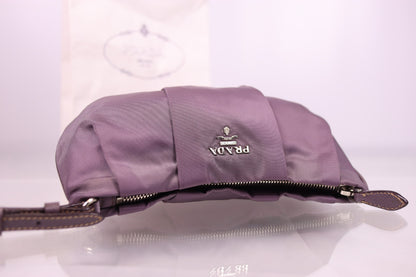 Purple Prada Tessuto Nylon Pouch Wristlet