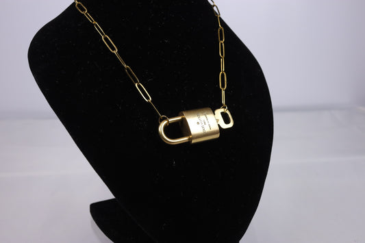 Louis Vuitton Lock & Key Paperclip Necklace | No. 310