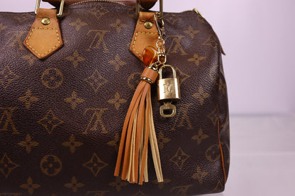Louis Vuitton Lock & Key Amber Heart Bag Charm | No. 309