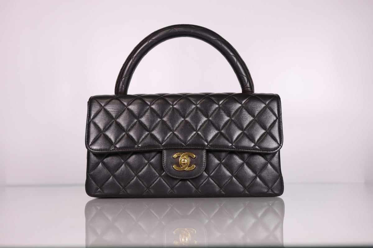 Vintage Chanel Quilted Lambskin Kelly Parent Top Handle Bag