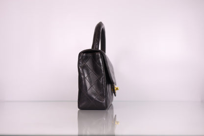 Vintage Chanel Quilted Lambskin Kelly Parent Top Handle Bag