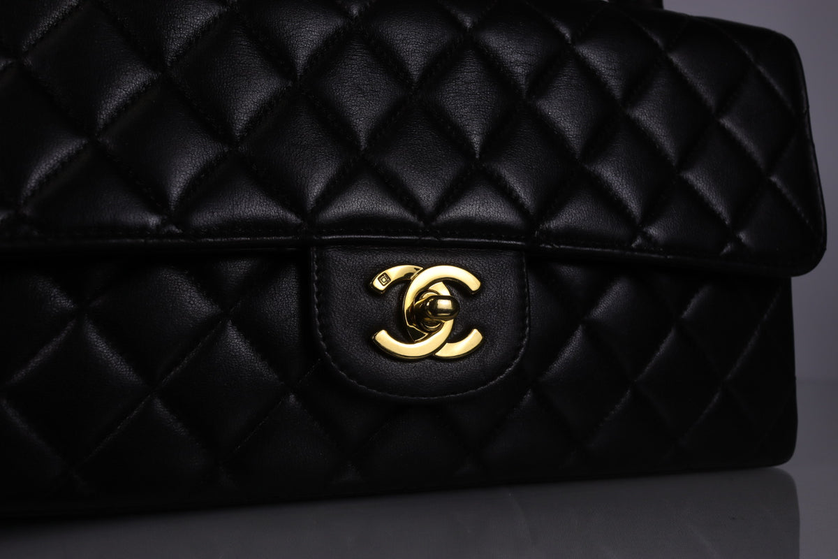 Vintage Chanel Quilted Lambskin Kelly Parent Top Handle Bag