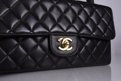 Vintage Chanel Quilted Lambskin Kelly Parent Top Handle Bag