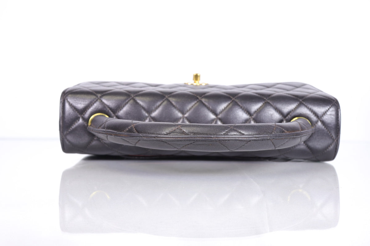 Vintage Chanel Quilted Lambskin Kelly Parent Top Handle Bag