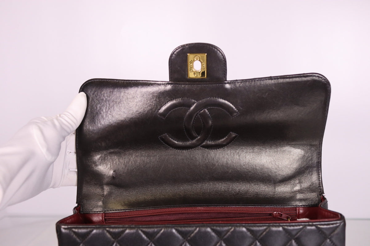 Vintage Chanel Quilted Lambskin Kelly Parent Top Handle Bag