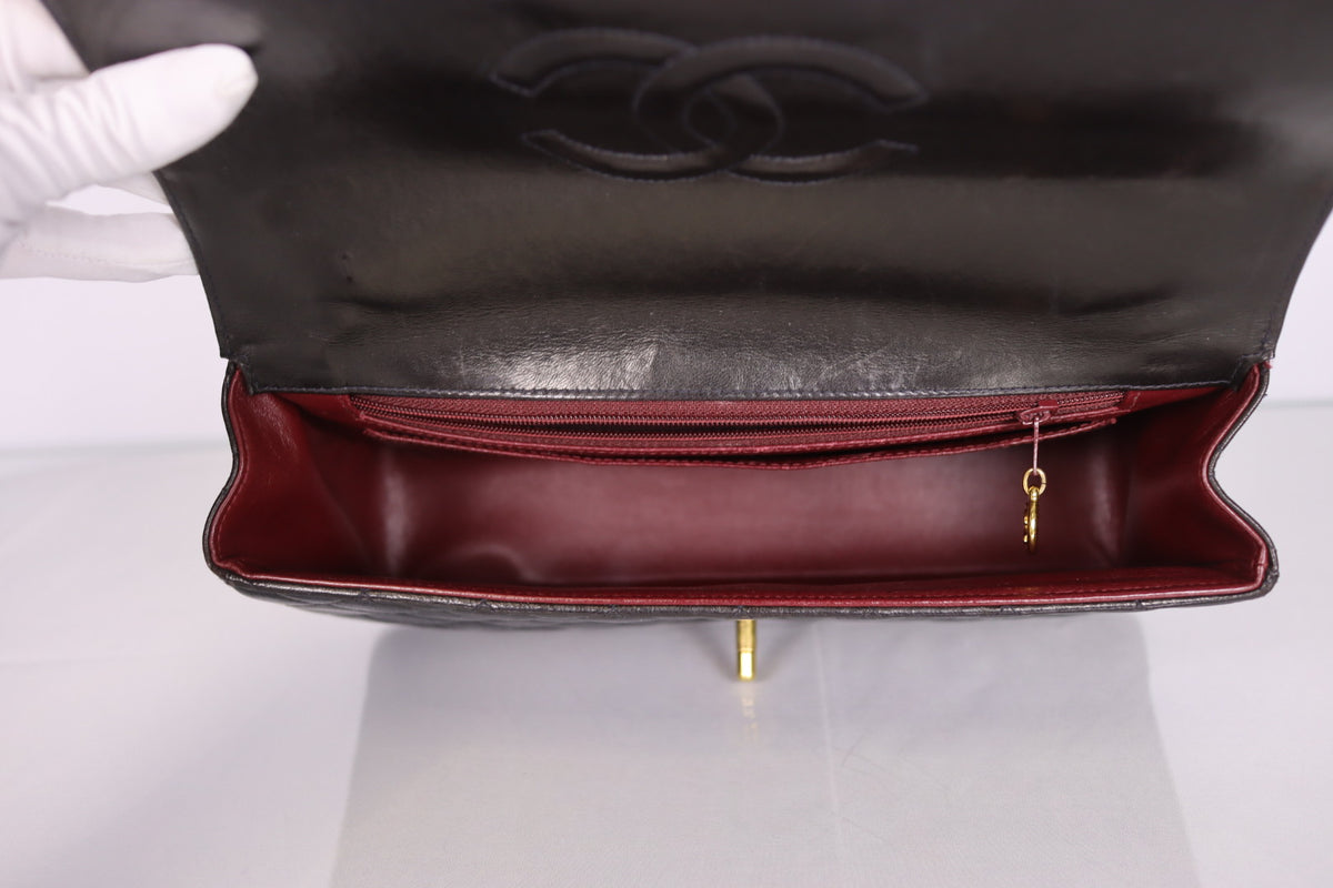 Vintage Chanel Quilted Lambskin Kelly Parent Top Handle Bag