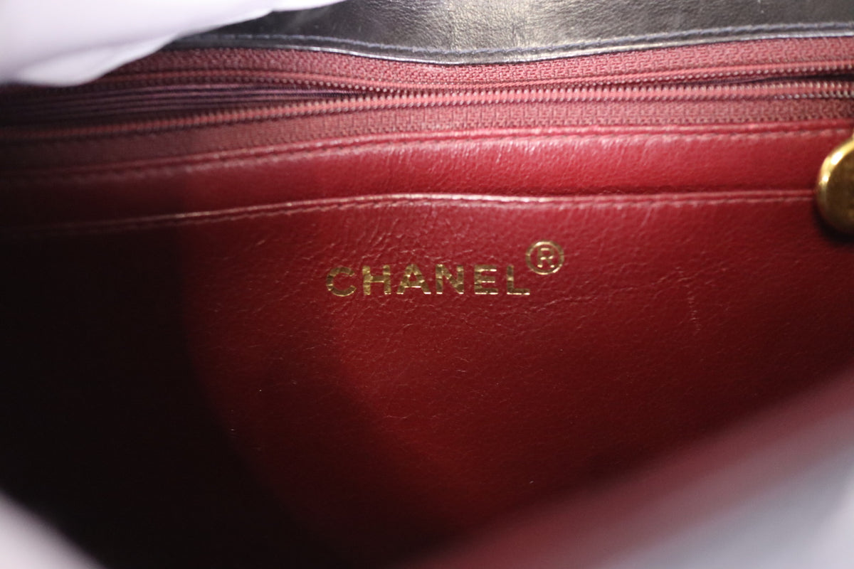 Vintage Chanel Quilted Lambskin Kelly Parent Top Handle Bag