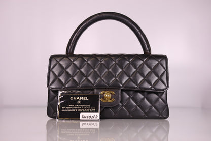 Vintage Chanel Quilted Lambskin Kelly Parent Top Handle Bag