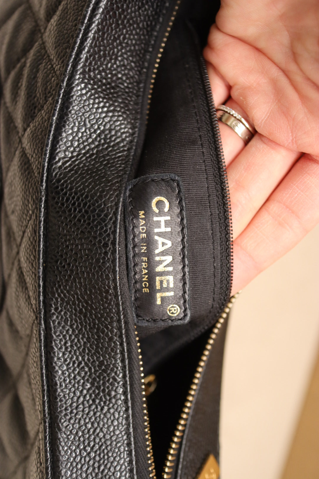 Chanel Timeless Quilted Caviar Leather Shoulder Bag