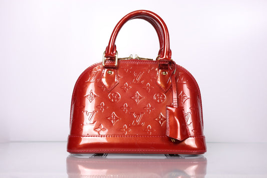 Louis Vuitton Alma BB Red Monogram Vernis