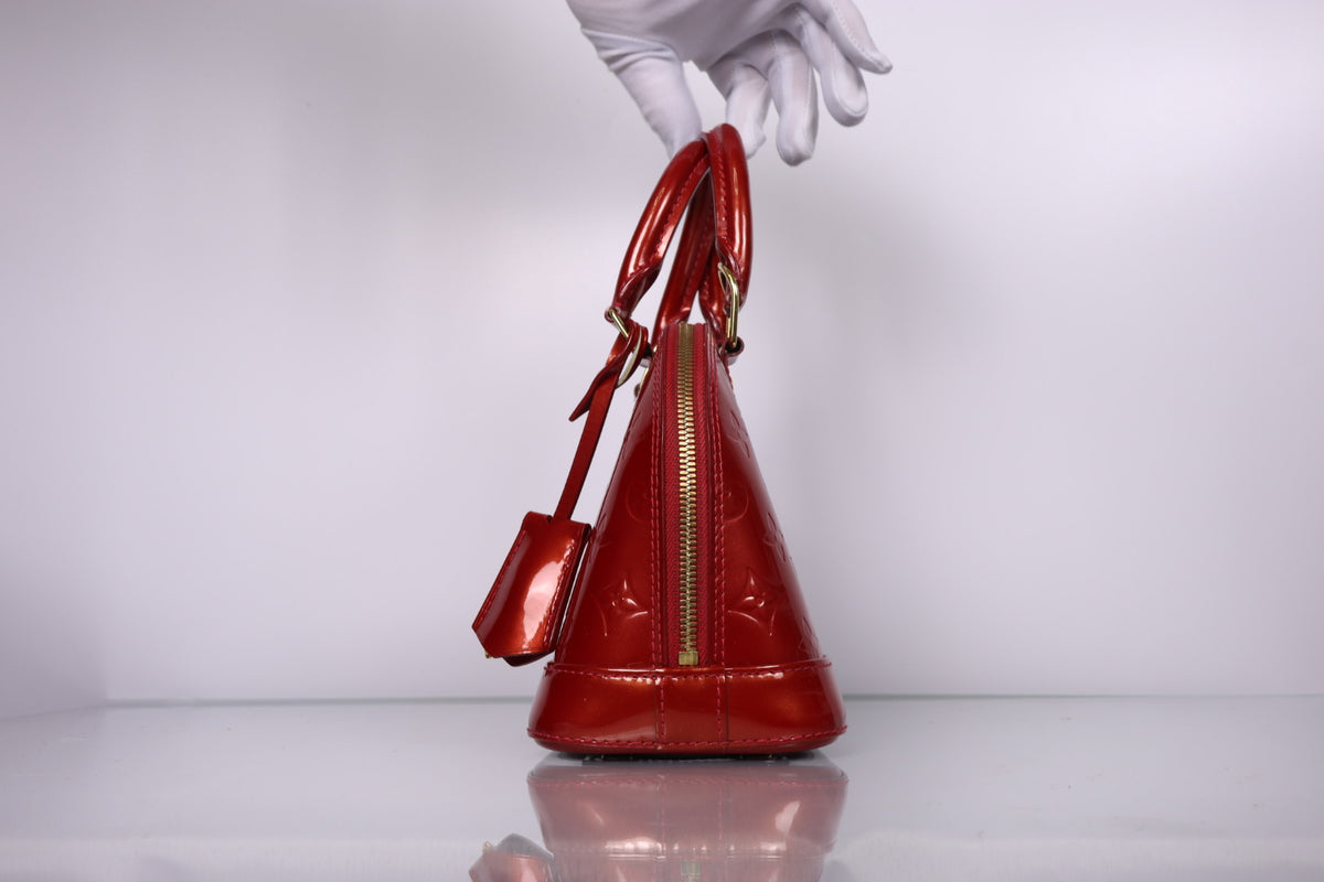 Louis Vuitton Alma BB Red Monogram Vernis