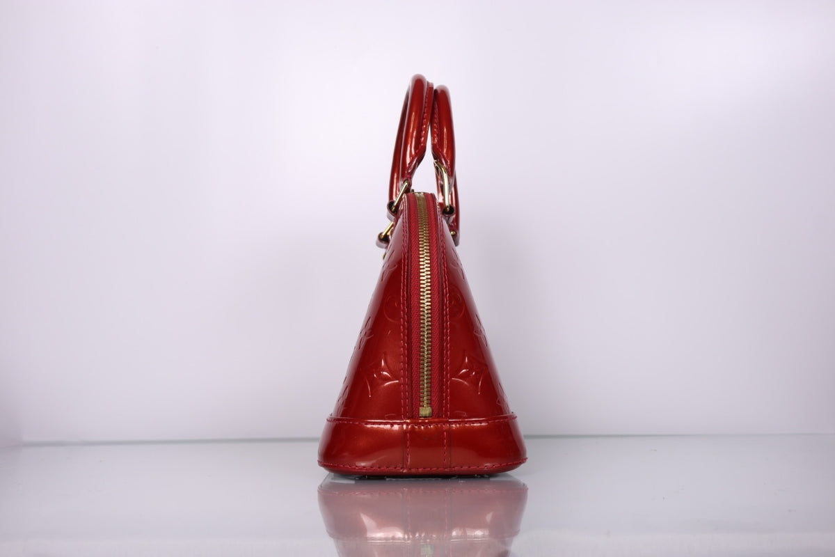 Louis Vuitton Alma BB Red Monogram Vernis