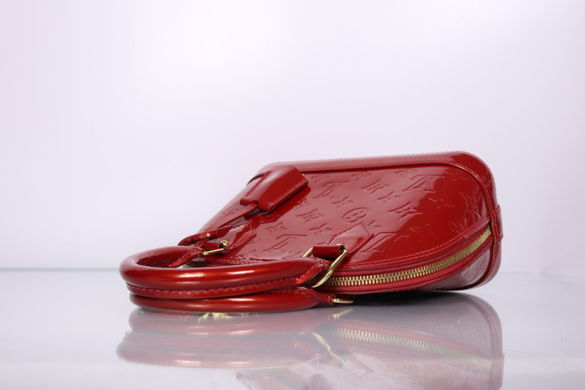 Louis Vuitton Alma BB Red Monogram Vernis