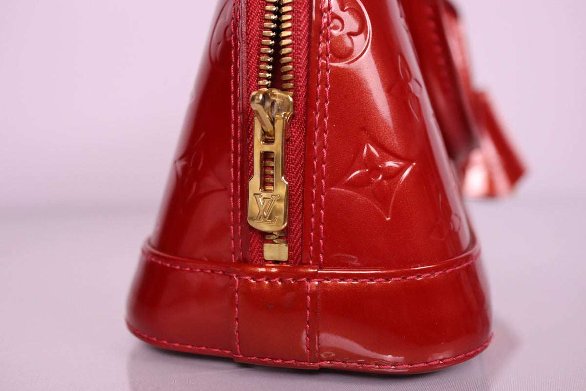 Louis Vuitton Alma BB Red Monogram Vernis
