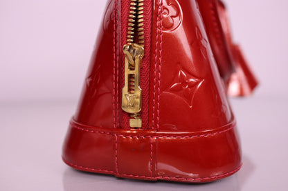 Louis Vuitton Alma BB Red Monogram Vernis