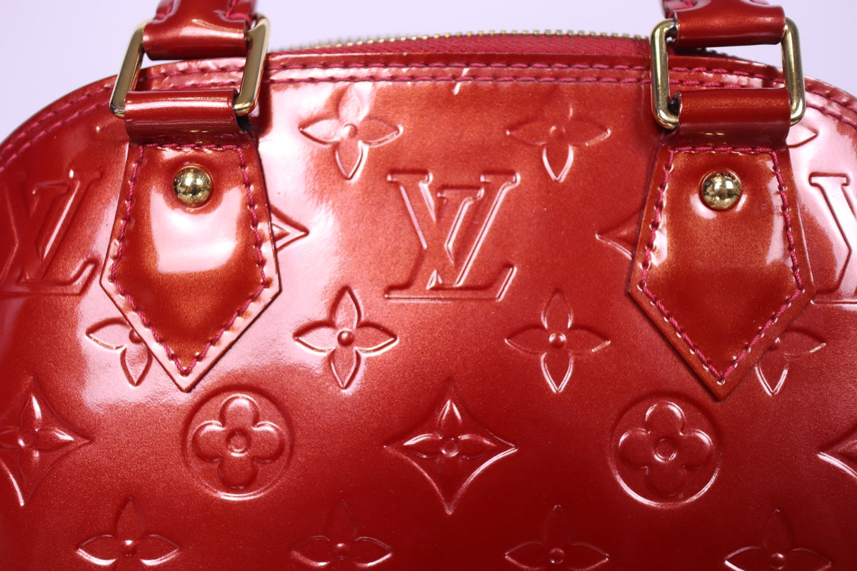 Louis Vuitton Alma BB Red Monogram Vernis