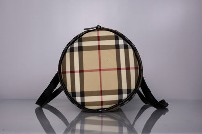 Y2K Vintage Burberry Nova Check Barrel Shoulder Bag
