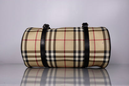 Y2K Vintage Burberry Nova Check Barrel Shoulder Bag