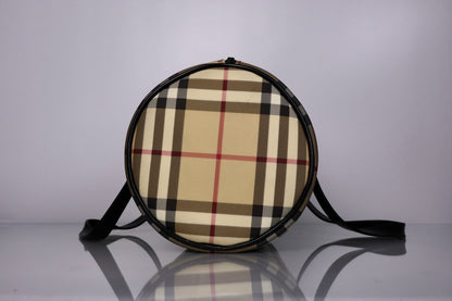 Y2K Vintage Burberry Nova Check Barrel Shoulder Bag