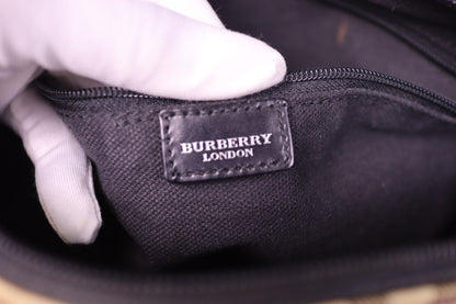 Y2K Vintage Burberry Nova Check Barrel Shoulder Bag