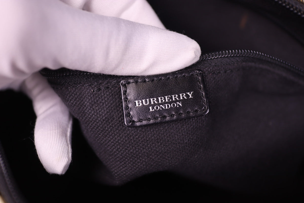 Y2K Vintage Burberry Nova Check Barrel Shoulder Bag