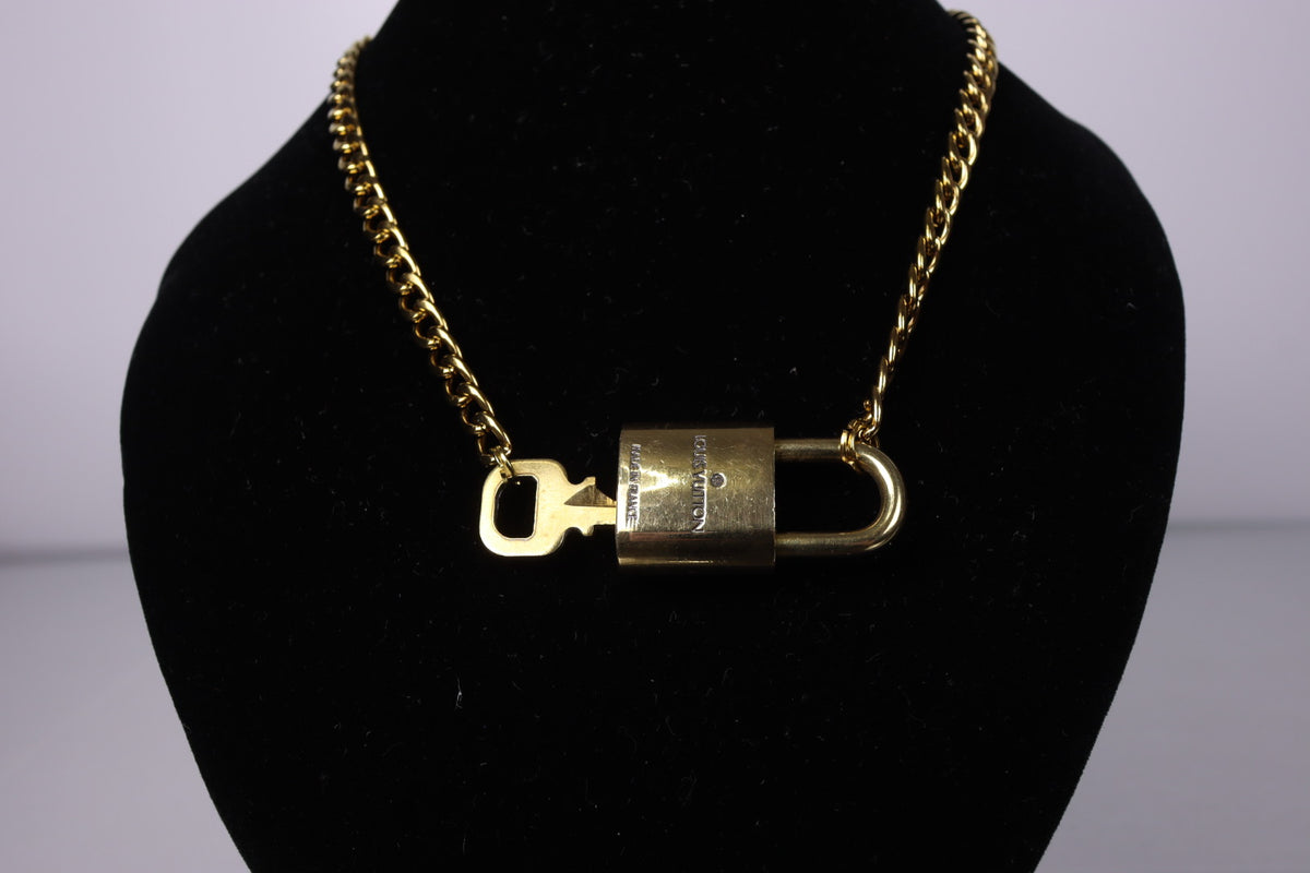 Louis Vuitton Lock and Key Cuban Choker Necklace