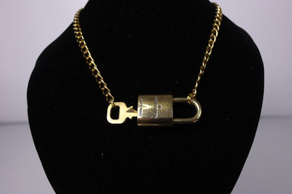 Louis Vuitton Lock and Key Cuban Choker Necklace