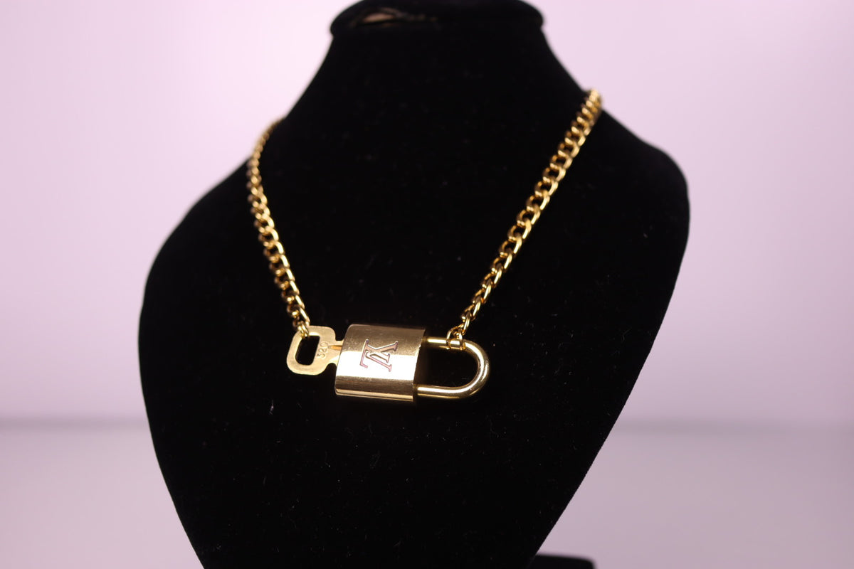 Louis Vuitton Lock and Key Cuban Choker Necklace