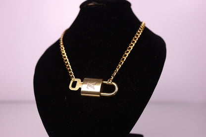 Louis Vuitton Lock and Key Cuban Choker Necklace
