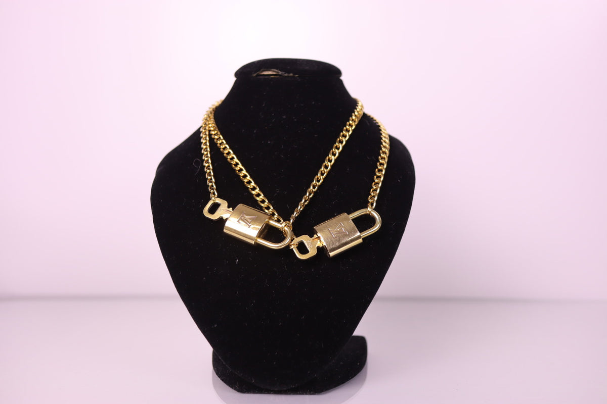 Louis Vuitton Lock and Key Cuban Choker Necklace