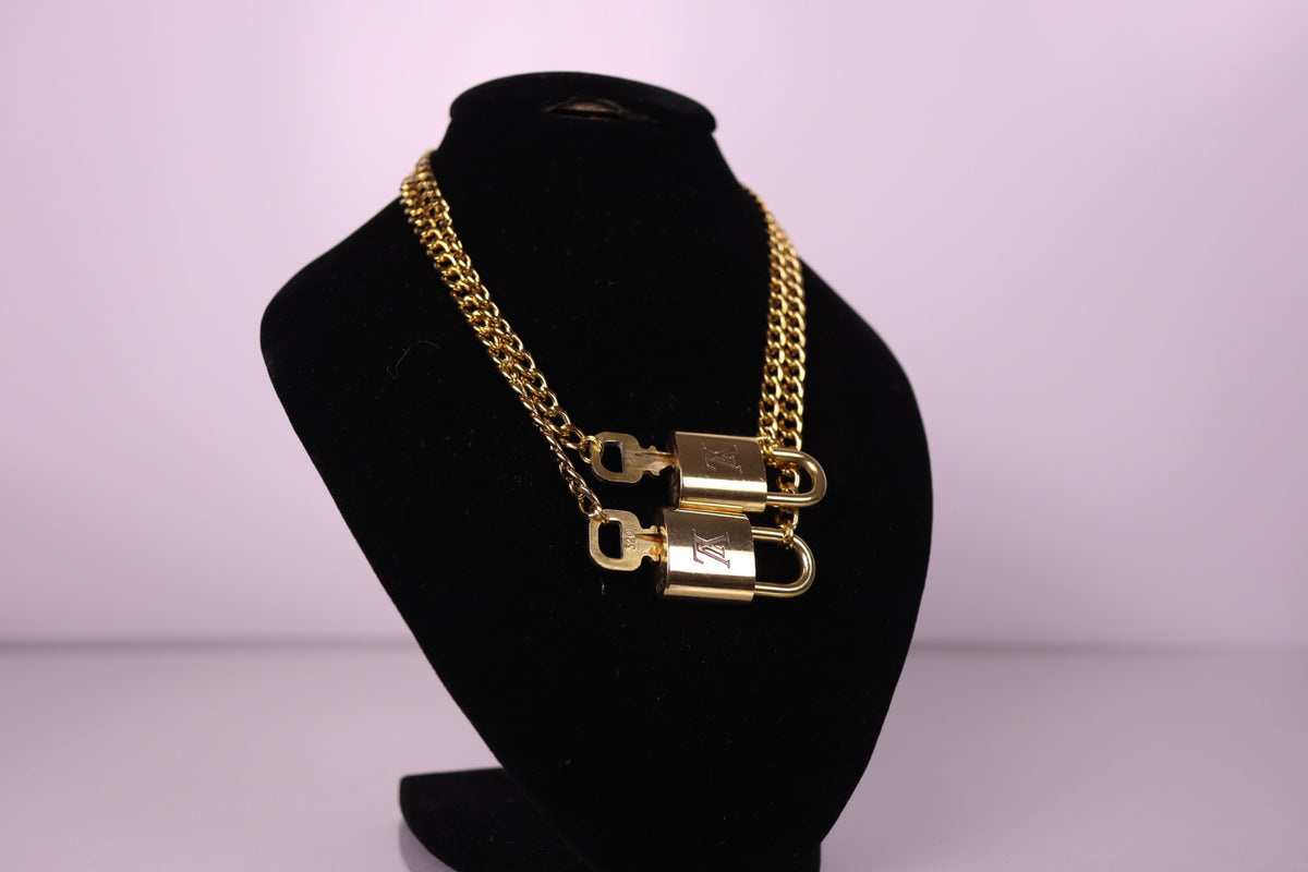 Louis Vuitton Lock and Key Cuban Choker Necklace
